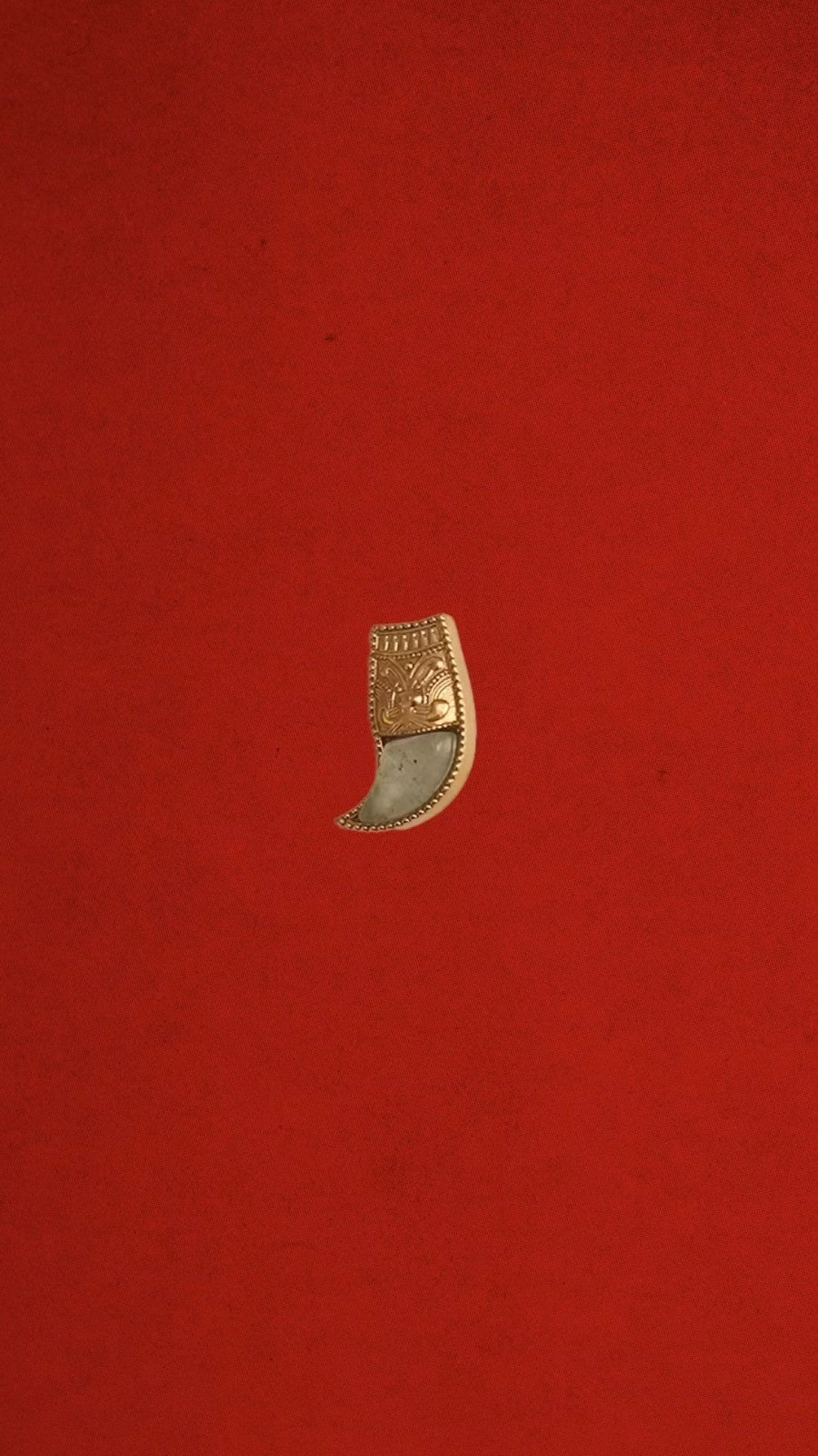 Tusk With Stone Button